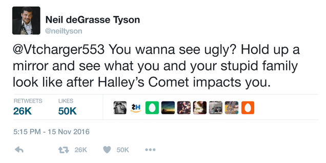 Illustration for article titled 5 Times Neil DeGrasse Tyson Threatened Someone With Halley’s Comet